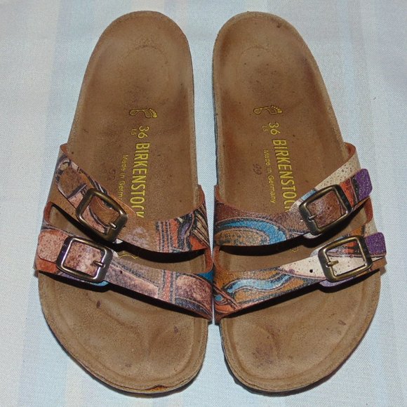 Birkenstock Art Leather Sandals size 5/5.5 & 36EU
